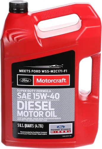 Vista 5 de Ford XO-15W40-5QSD SAE 15 W-40 aceite de motor diésel de alta resistencia, jarra de 5 cuartos, Aceite