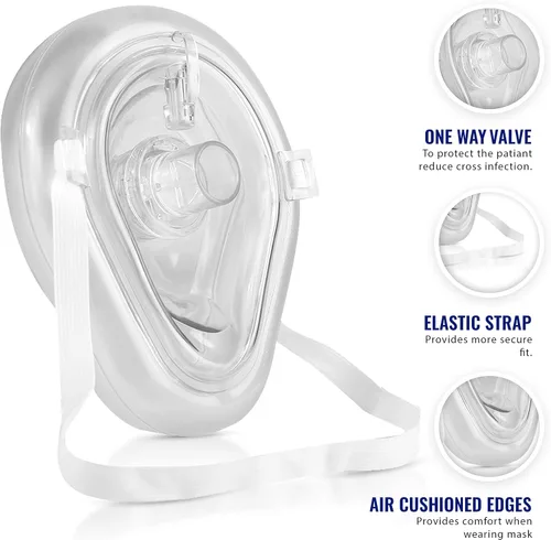 Vista 3 de ASA TECHMED Paquete de 5 máscaras médicas de rescate de RCP, reanimador de bolsillo para adultos y niños, en estuche rígido rojo con correa
