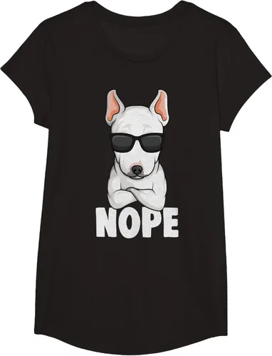 Vista 3 de Camiseta de perro Bull Terrier para niños y mujeres, Negro