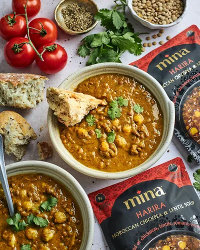 Vista 5 de Mina, Harira - Sopa marroquí de garbanzos y lentejas, 10 onzas