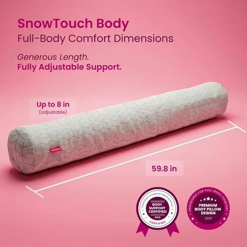 Vista 3 de IWS I WANNA SLEEP SnowTouch Almohada ajustable, soporte para el cuello, almohadas de cama para dormir, espuma viscoelástica de corte cruzado de gel