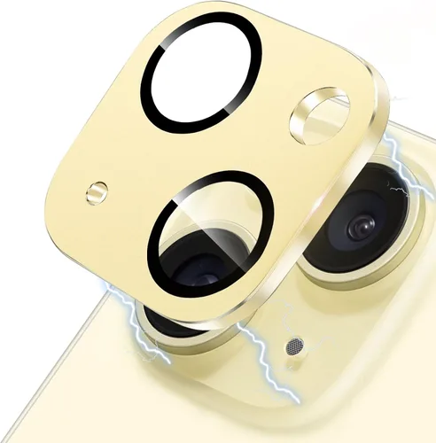 Vista 41 de Protector de Lente de Cámara para iPhone 14 / iPhone 14 Plus Película de Cubierta de Cámara de Metal, Vidrio Templado 9H, Antiarañazos, Compatible