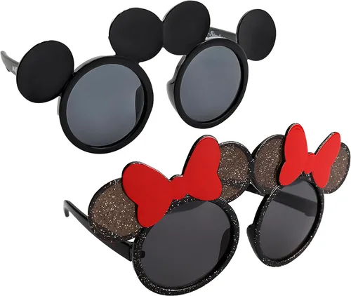 Vista 13 de Sun-Staches Gafas de sol de Mickey y Minnie Mouse, accesorio de disfraz de Disney, niños Mariposa Minnie Rosa