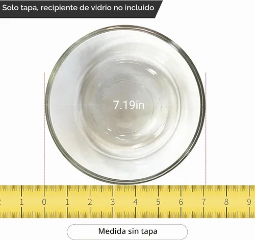 Vista 3 de Tapa de repuesto para Pyrex 6 u 7 tazas, cubierta de plástico para almacenamiento, plato hondo 7402-PC, azul (paquete de 2)