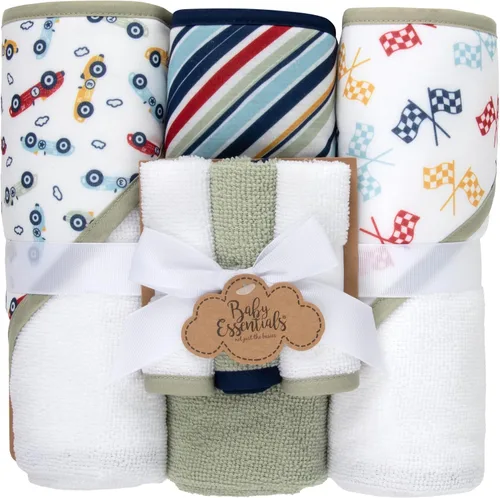 Vista 8 de Juego de 6 toallas de baño con capucha para bebés y niñas recién nacidos, bebés y niños pequeños, juego de toallas con capucha para bebés y niñas