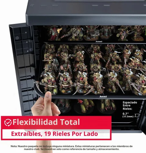 Vista 3 de Jucoci Miniaturas Caja de almacenamiento Miniaturas Estuche de transporte (tamaño grande)