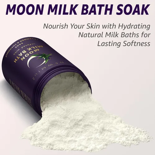 Vista 4 de Remojo de baño de leche lunar de salvia limpiadora - Lavanda Manzanilla - Hidrata y suaviza la piel Alivio espiritual del estrés Regalos