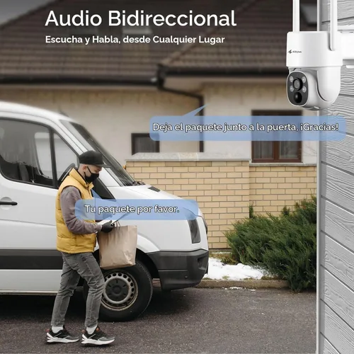 Vista 7 de Kittyhok Sistema inalámbrico solar de la cámara de seguridad, cámara 2K PTZ 4 Kit de levas