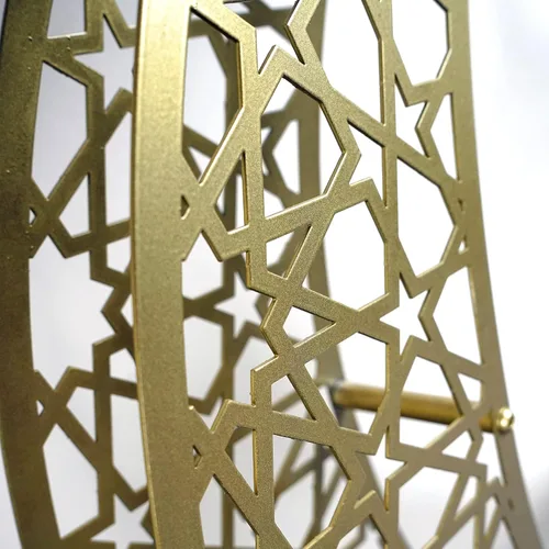 Vista 4 de iwa concept Decoración islámica de media luna de metal, arte de Ramadán de luna y estrella, decoración de mesa islámica, regalo para musulmanes