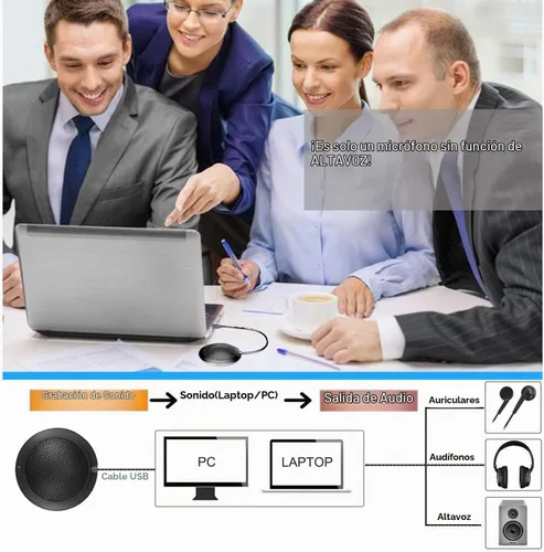 Vista 4 de Micrófono USB para conferencias, micrófono de escritorio