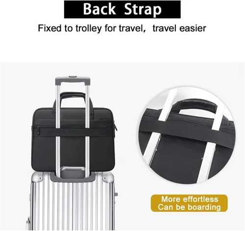 Vista 6 de Maletines grandes para hombres bolsa de lona para computadora portátil bolsa de trabajo bolsas de trabajo bolsa de negocios para hombre de oficina