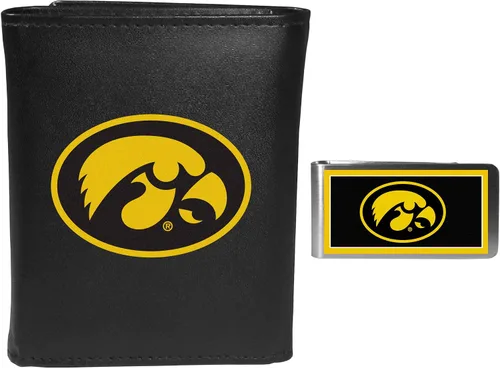 Vista 11 de Siskiyou Sports NCAA Unisex Tri-fold Wallet & Color Money Clip