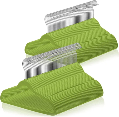 Vista 15 de Casafield 100 perchas de terciopelo para niños, tamaño de 14 pulgadas, color negro