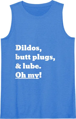 Vista 7 de Consoladores, tapones y lubricante. ¡Oh my! Camiseta sin mangas, Negro, S