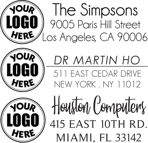 Vista 4 de Sello de logotipo personalizado, sello de imagen personalizado, sello de logotipo de negocios, logotipo o imagen de 7/8 pulgadas x 2-3/8 pulgadas