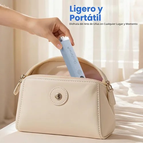 Vista 9 de Quaferen Mini luz UV de mano para uñas de gel con soporte, lámpara de uñas recargable de curación flash con sensor automático, imán de ojo de gato