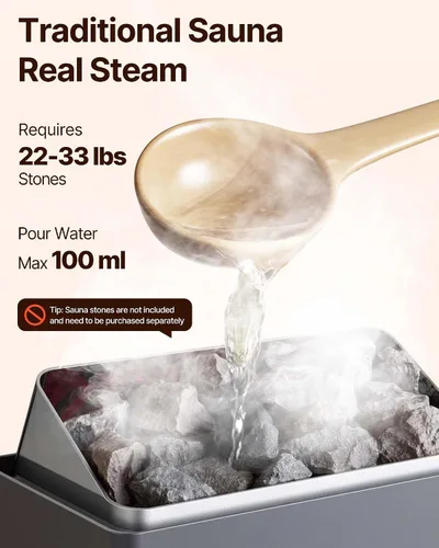 Vista 6 de VEVOR - Calefactor de sauna, estufa eléctrica de sauna de 220V, calentador de sauna para baño de vapor con temporizador de 3h y temperatura