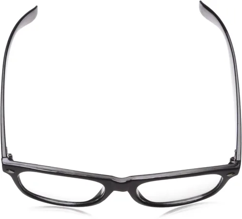 Vista 4 de Marco negro para anteojos de sol, con lente transparente, estilo vintage años 80