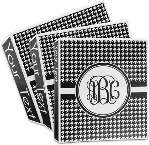 Vista 3 de Carpeta personalizada de pata de gallo con 3 anillas, 1 pulgada