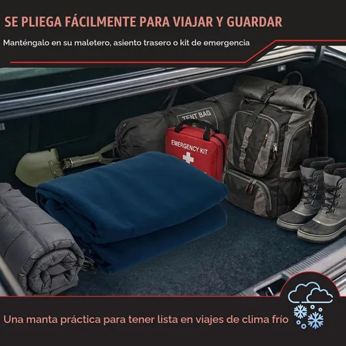 Vista 5 de Cobija eléctrica para auto de 12 voltios, talla única Se ajusta a la mayoría, Marino Azul marino