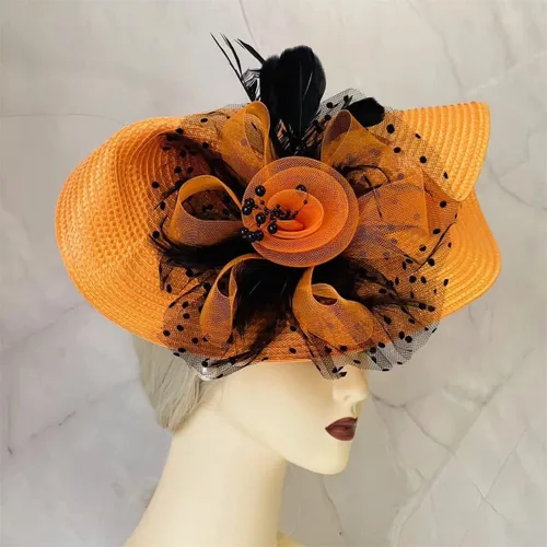 Vista 2 de L'ouve Tocado vintage para niñas, sombreros de fiesta de té para mujer, sombrero de pastillero de los años 20 y 50