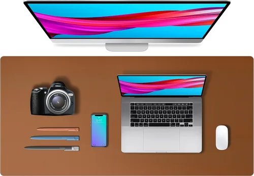 Vista 288 de Aothia - Protector de escritorio de cuero sintético grande, base antideslizante para mouse y superficie para escribir, impermeable, fácil de Agua