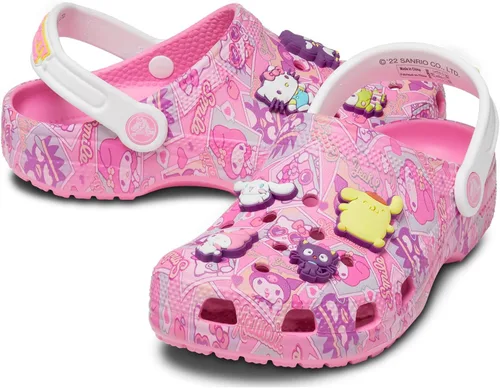 Vista 6 de Crocs Zuecos clásicos de Hello Kitty unisex para niños