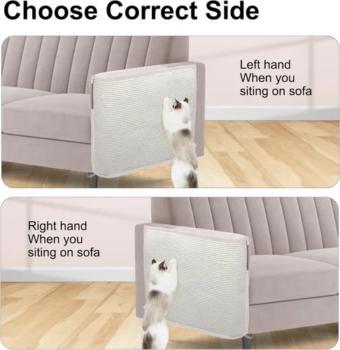 Vista 5 de Protector de Sofá contra Arañazos de Gato, 27.6" L*19.6" A Almohadilla Protectora de Muebles contra Arañazos de Gato Protector de Brazo de Sofá