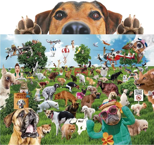 Vista 13 de Rompecabezas de 100 piezas de perros haciendo caca para niños - Divertido rompecabezas de cachorritos haciendo caca, gran regalo para amantes