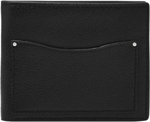 Vista 7 de Fossil Billetera de cuero delgada minimalista plegable con bolsillo frontal para hombres
