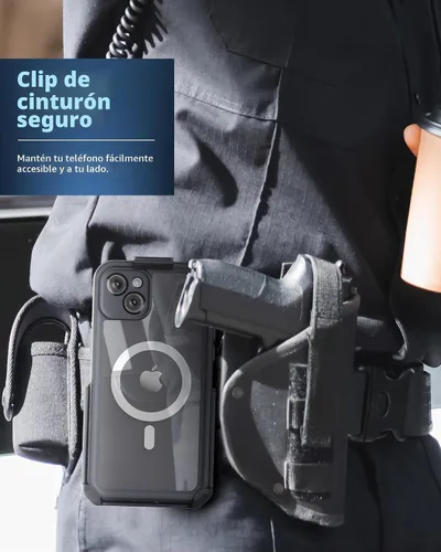 Vista 4 de Funda impermeable con clip para cinturón Encased para iPhone 14 (compatible con MagSafe)
