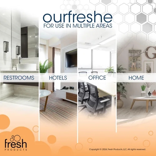 Vista 6 de Fresh Products ourfreshe - Ambientador enchufable para 30 días, reemplaza los aerosoles desordenados con fragancia seca para uso en espacios