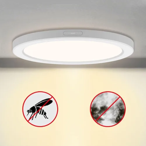 Vista 6 de Lámpara de techo de montaje empotrado - Certificada ETL - LED de 3,000 K y luz blanca cálida de 5 pulgadas, diseño redondo ultradelgado de 0.63
