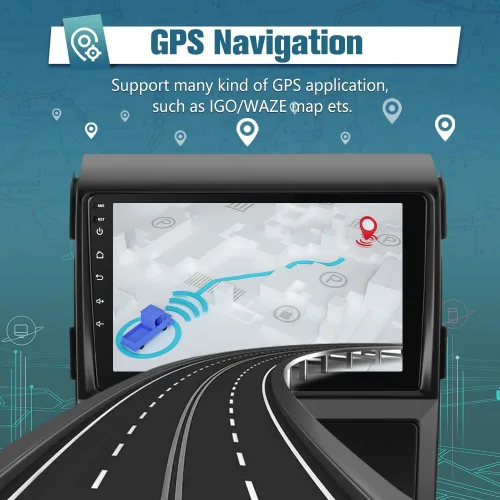 Vista 5 de AWESAFE Android 13 Estéreo de coche para Ford F150 2009 2010 2011 2012, inalámbrico Carplay Android Auto Android 9 pulgadas pantalla táctil F150