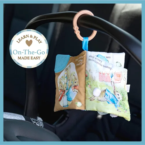 Vista 4 de KIDS PREFERRED Libro Blandito de Peter Rabbit con juguete, mordedor y crujido, 12.7 centímetros