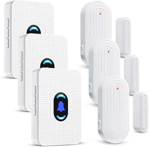 Vista 10 de Daytech Timbre Inalámbrico con Sensor de Puerta Timbre de Entrada con Alcance de 800 pies 20 Melodías 5 Niveles de Volumen Ajustable Timbre