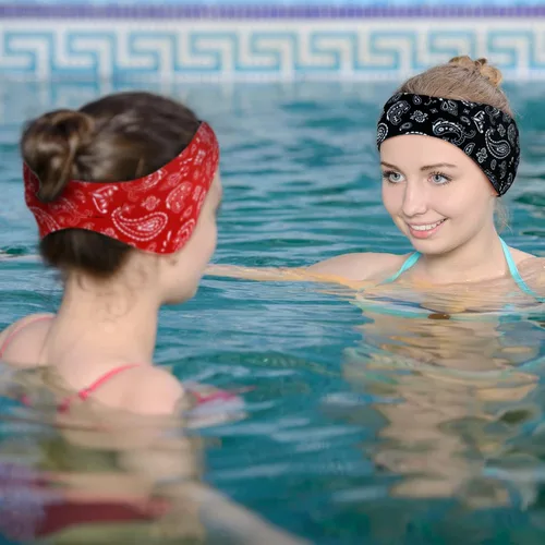 Vista 2 de 4 diademas de natación para natación, banda ajustable para la oreja para mantener el agua fuera, protección para los oídos para niños y adultos