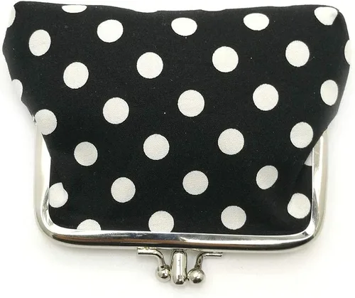 Vista 5 de Monedero con adorable diseño floral y hebilla, bolso vintage de cierre suave