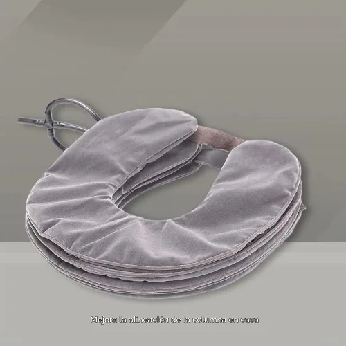 Vista 5 de ChiFit Dispositivo de almohada inflable y ajustable de 4 capas para estiramiento cervical para el cuello, soporte de descompresión de cuello