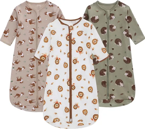 Vista 9 de Saco de dormir de manga larga, bolsa de dormir para bebé 100% algodón de 0-18 meses, manta vestible súper suave, saco de dormir para niños pequeños