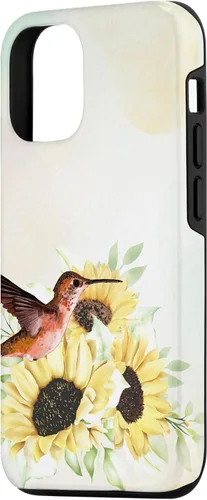 Vista 2 de iPhone 15 Lindo Colibrí Floral Para Los Amantes De Los Aves De La Caja De Girasol
