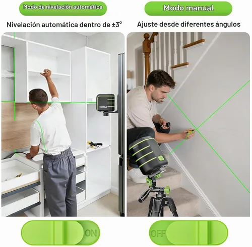 Vista 4 de Huepar Nivel láser autonivelante con trípode de 60" U011G
