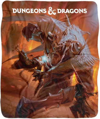 Vista 2 de Dungeons and Dragons Player's Handbook Art Silky Touch Sherpa Back Super Soft Throw Blanket