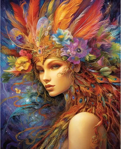 Vista 18 de Tucocoo Flower Woman - Pintura por números para adultos, kits de pintura al óleo digital sobre lienzo con pinceles y pigmento acrílico, hermosas
