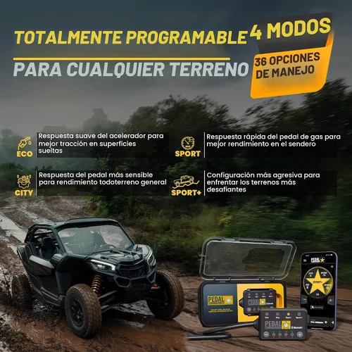 Vista 5 de PEDAL COMMANDER para Can-Am Maverick y Commander 2012-2025 Controlador de Respuesta del Acelerador - 36 Modos de Conducción, 4 Modos, Plug And Play