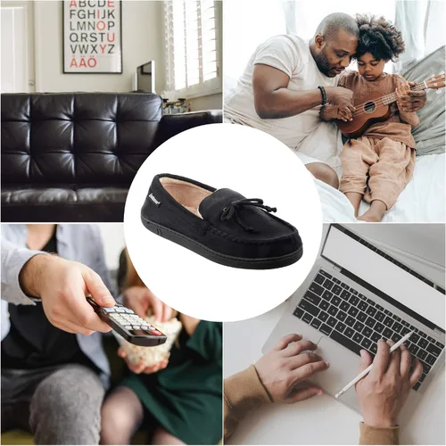 Vista 4 de isotoner - Mocasín de espuma viscoelástica con puntada de gel para hombre