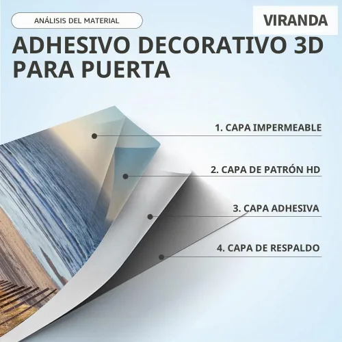 Vista 3 de Pegatinas 3D para puerta, murales para pelar y pegar caballos, 30.3 x 78.7 pulgadas A- Caballo