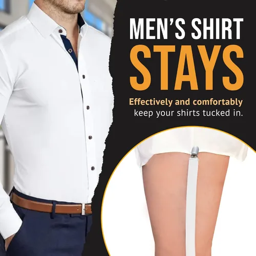 Vista 2 de Hold'Em tirantes para playera de elástico ultra suave con broche de metal extra fuerte