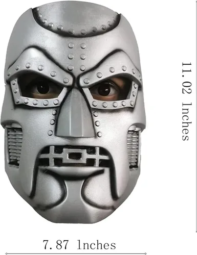 Vista 7 de Máscara de látex de médico, disfraz de cuatro fantásticos, casco para adultos