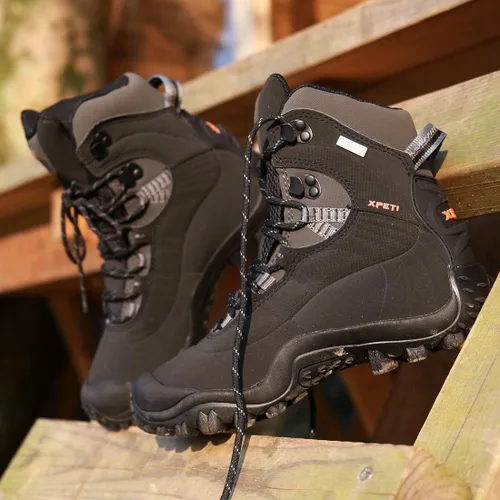 Vista 7 de XPETI Thermator - Botas de senderismo ligeras y antideslizantes para hombre, Nieve